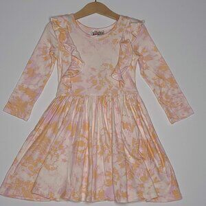 DotDotSmile Size 3/4t Ruffle - NWT Pink, orange, and white tie dye